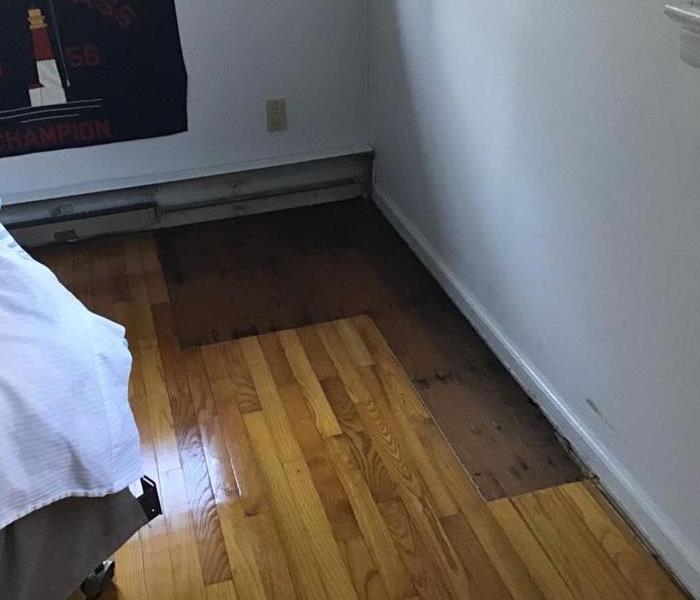 After the subfloor was properly dried, now new hardwood will be laid on the dry surface 