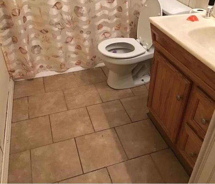 Bathroom with tile floor