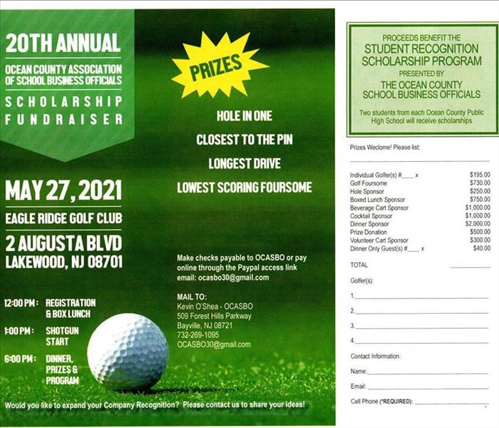 Flyer for 20th Annual OCASBO Scholarship Fundraiser