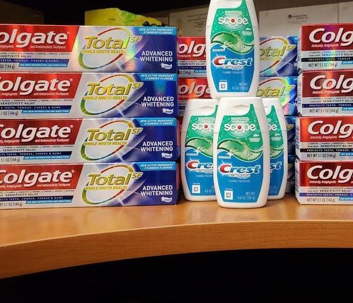 Toothpaste being donated