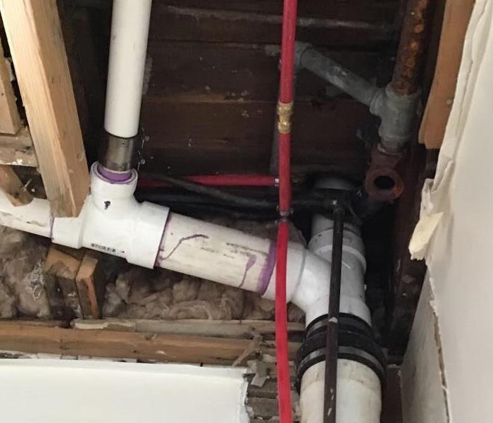 Piping that was the cause of a water loss
