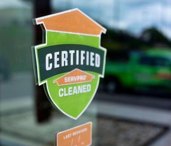 Certified: SERVPRO Cleaned Shield