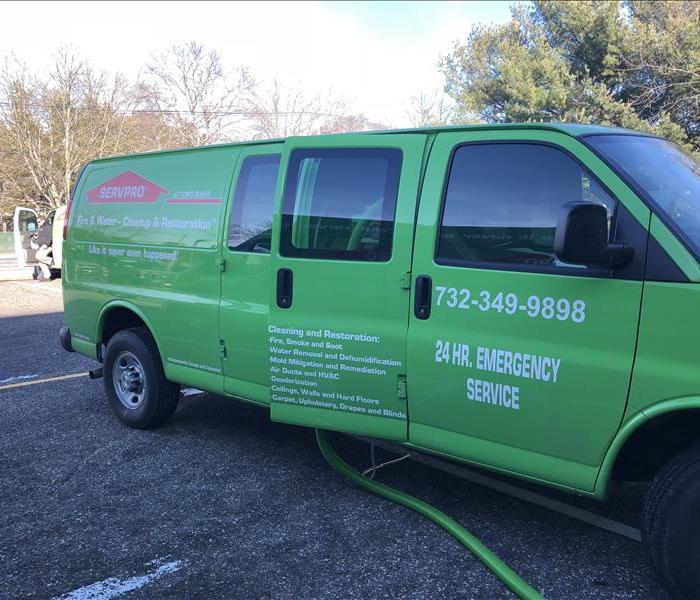 SERVPRO of Toms River vehicle at a biohazard