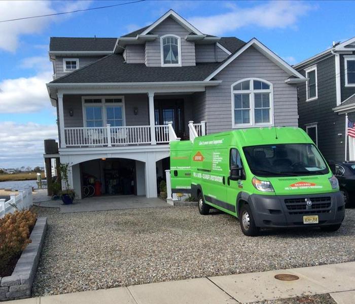 SERVPRO of Toms River van in front of a home in Seaside Heights